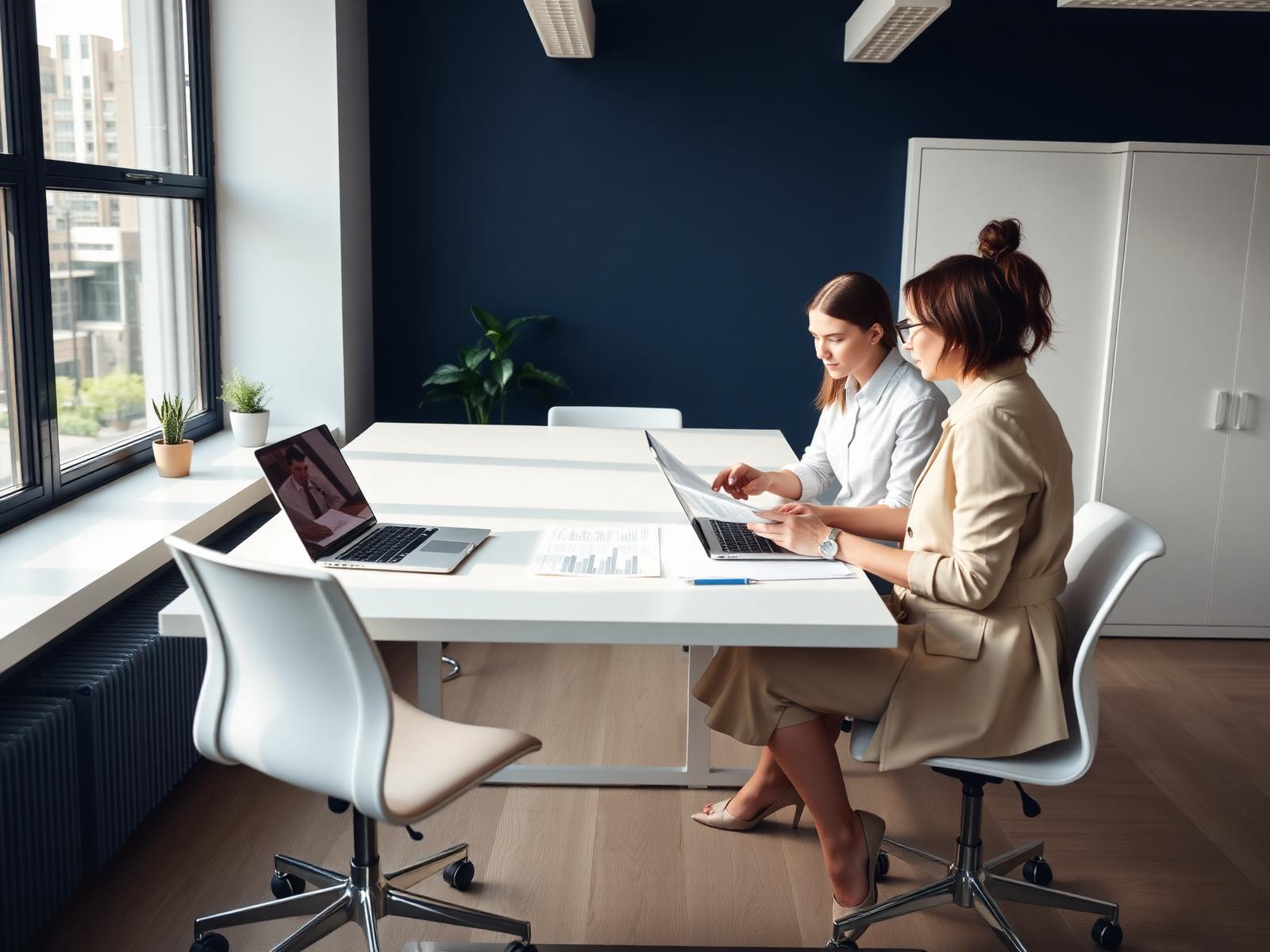 Clients reviewing financial reports with their CPA
